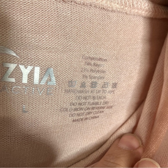 ZYIA active boyfriend hoodie loungewear peach womens size small medium large XL - Picture 4 of 7
